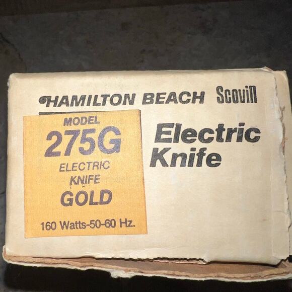 Vintage 1975 Scovill Hamilton Beach Electric Knife Model 265G Harvest Gold Cream - Picture 14 of 14